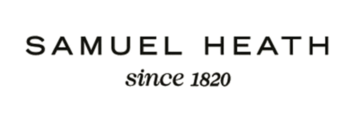 An image of the logo for Samuel Heath. A luxury tap manufacturer based in Birmingham by Vermillion Films Luxury Product Video Production Company in Birmingham