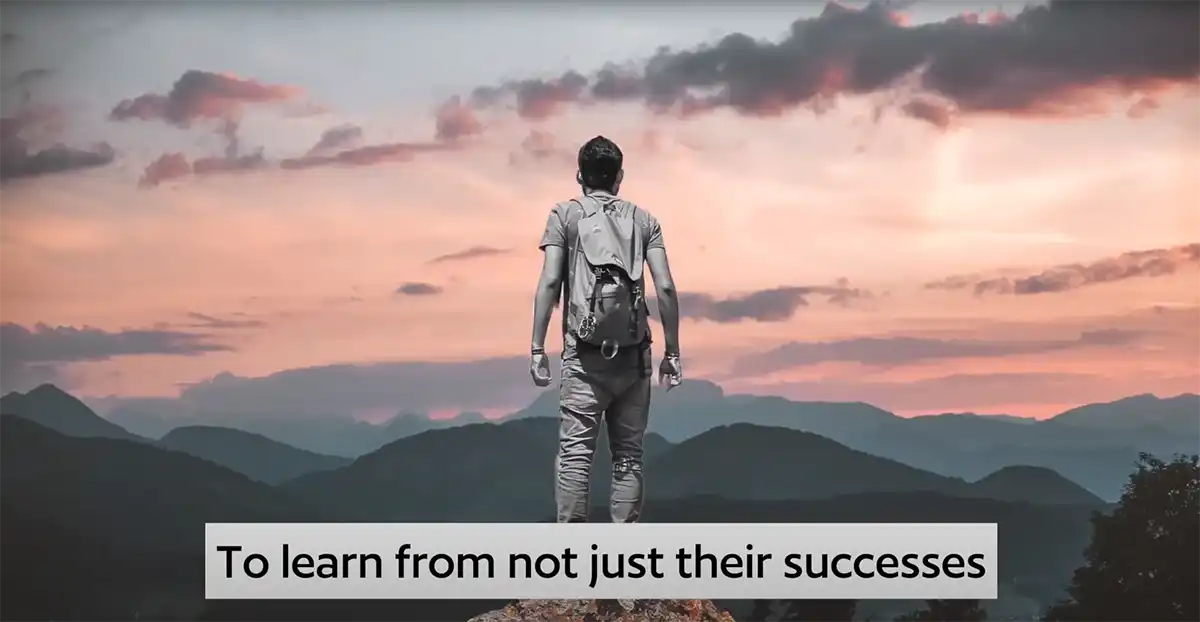 Corporate Innovation Video Image - a man with a backpack looks out over mountains